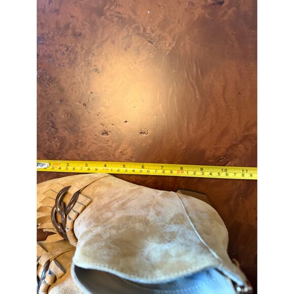 Suede Zipper Ankle Boots with Fringe - Size US 5.5-6 - Picture 10 of 10